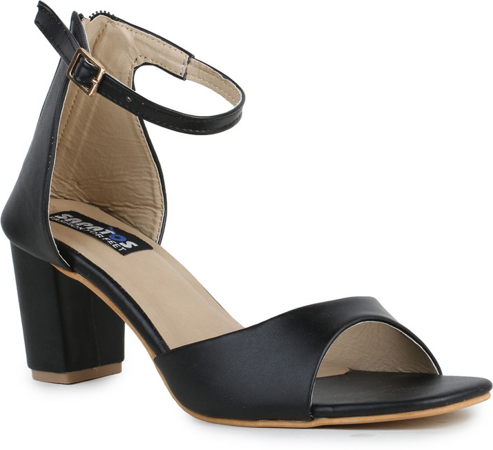 flipkart black heels