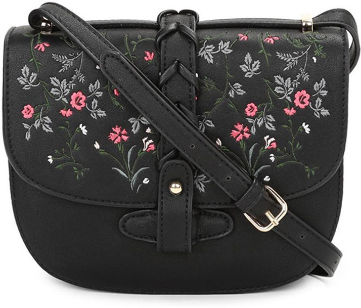 allen solly black sling bag