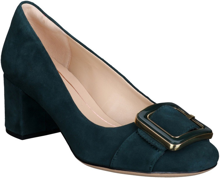 clarks heels blue