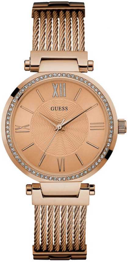 Guess W0638l4 Soho Rose Gold Tone Stainless Steel Analog Watch