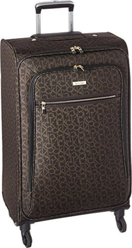 calvin klein suitcase brown