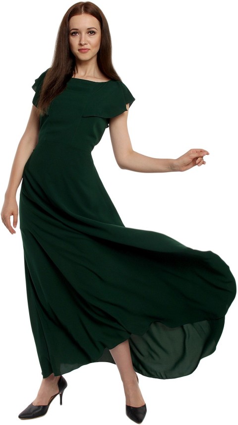 dark green dress