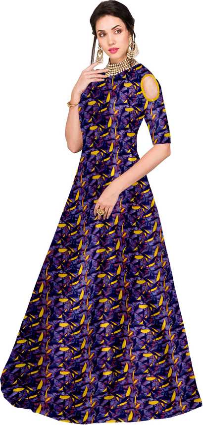 Saree Collection Satin Blend Printed Gown Anarkali Kurta Bottom Material Price In India Buy Saree Collection Satin Blend Printed Gown Anarkali Kurta Bottom Material Online At Flipkart Com