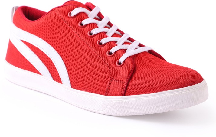 casual shoes red colour