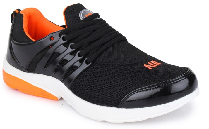 air shoes black and orange