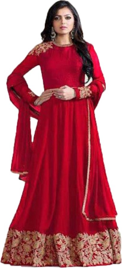 red gown flipkart