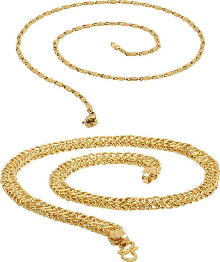 Rhodium, Gold-plated Plated Brass Chain 