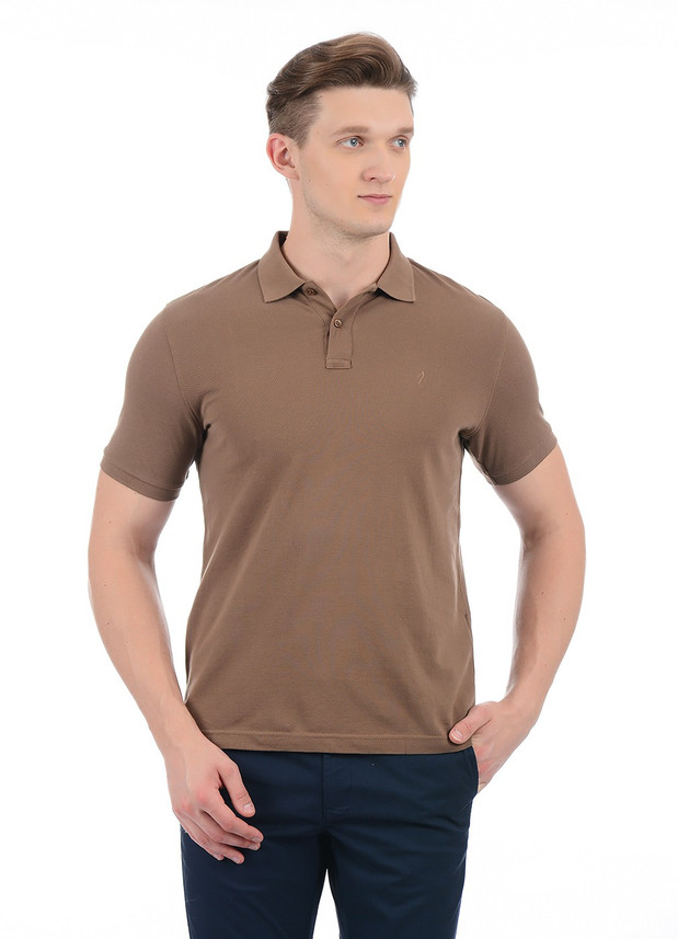 Buy INDIAN TERRAIN Solid Men Polo Neck 