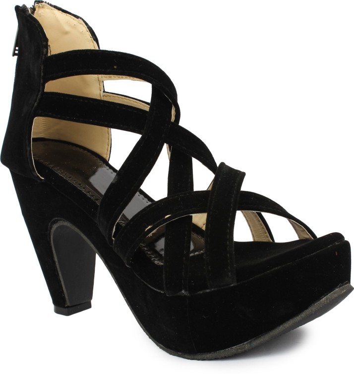 black heels flipkart
