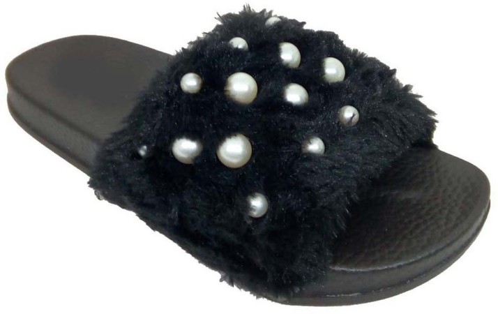 fur slippers flipkart