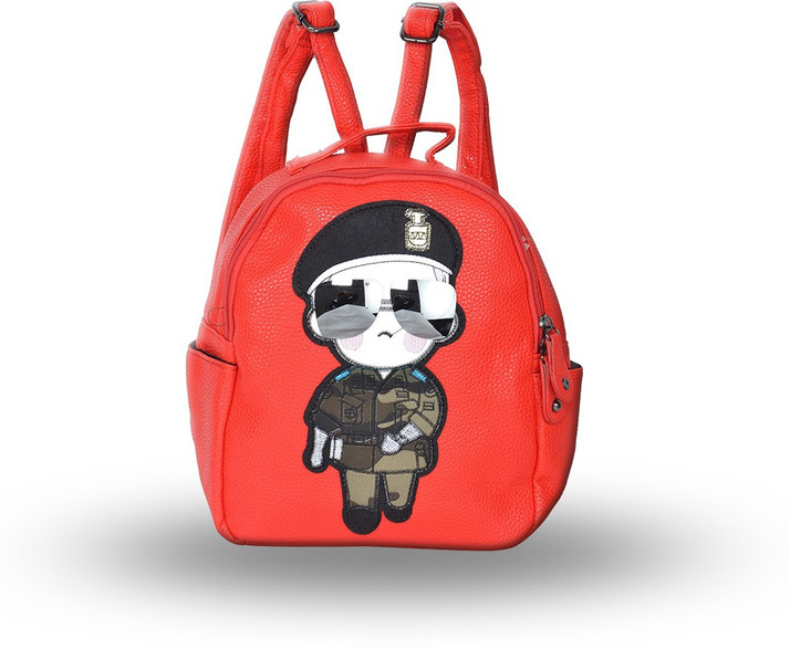red designer backpack