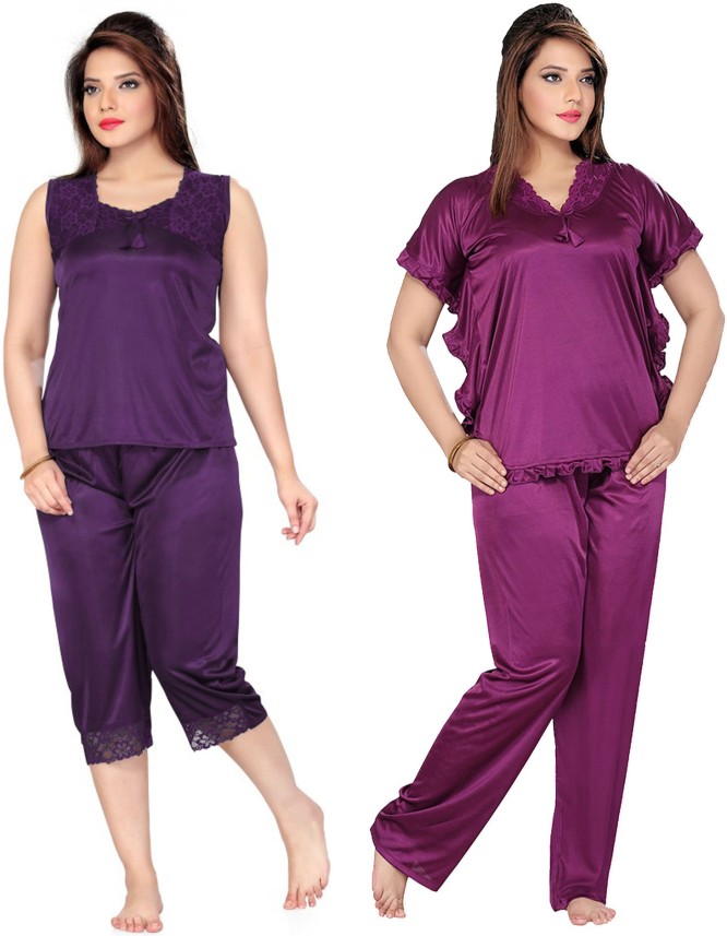 satin night suit flipkart