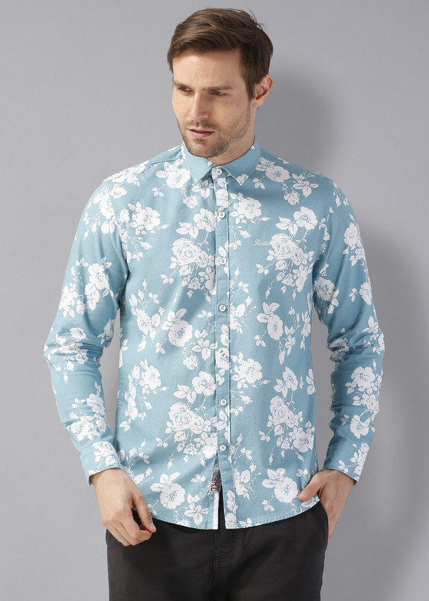 blue flower shirt mens