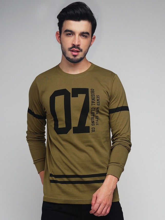 olive green t shirt mens