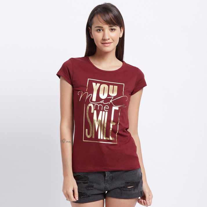 FBB - DJ \u0026C Printed Women Round Neck 