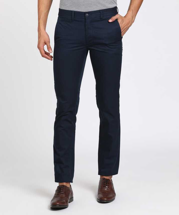 John Miller Hangout Slim Fit Men Blue Trousers Buy Navy John