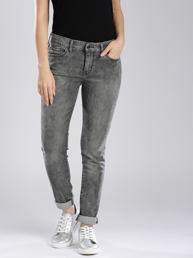 levi's gray jeans womens