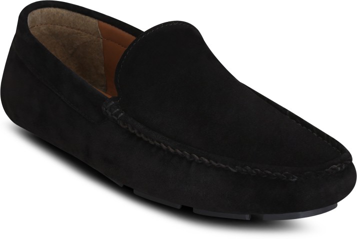 Kielz Black-Slip-On-Men's-Loafers 