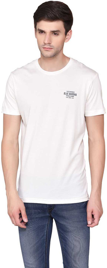 Blue Buddha Solid Men Round or Crew 