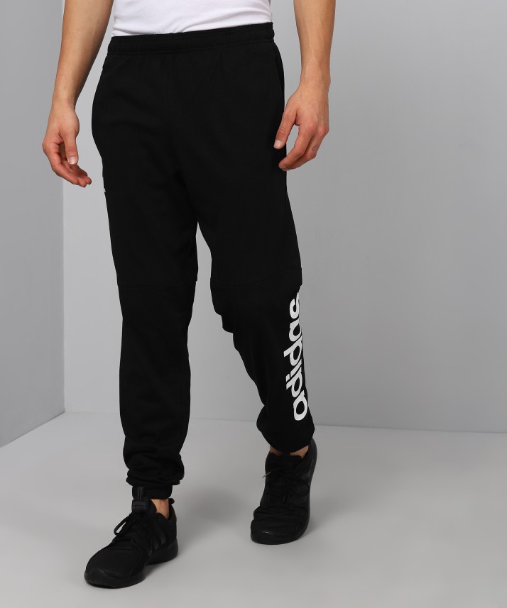 black adidas track pants