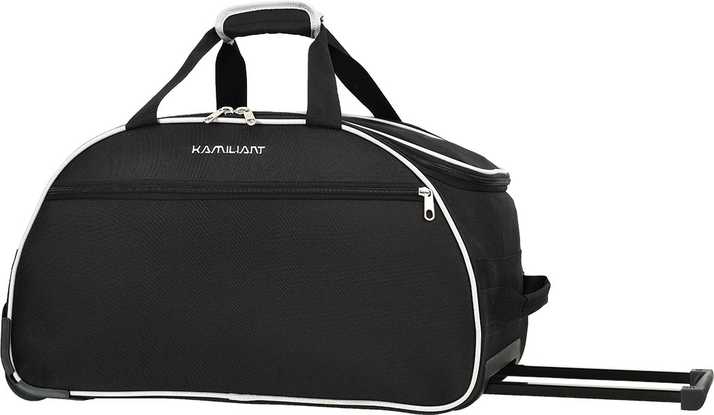 Kamiliant By American Tourister Alps Whd 52 Cm Duffel With Wheels Strolley Black Price In India Flipkart Com