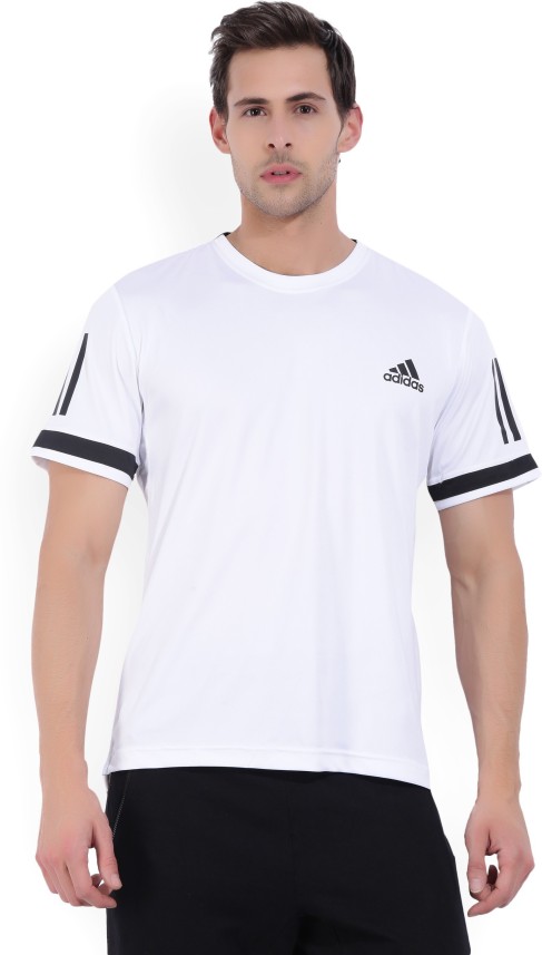 ADIDAS Color Block Men Round or Crew White T-Shirt - Buy White ADIDAS Color  Block Men Round or Crew White T-Shirt Online at Best Prices in India |  Flipkart.com