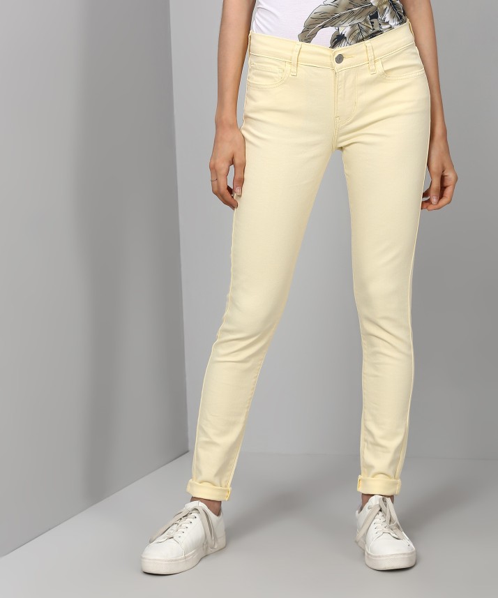 yellow levi pants