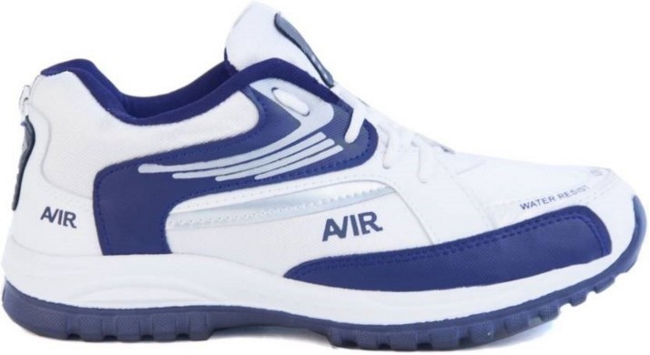 blue and white gym shoes