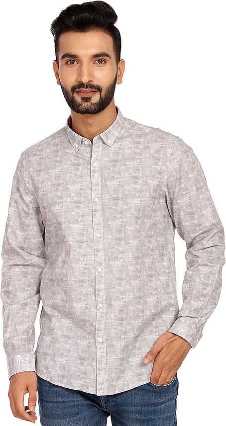 Blackberrys Men Printed Casual Grey Shirt Buy Blackberrys Men