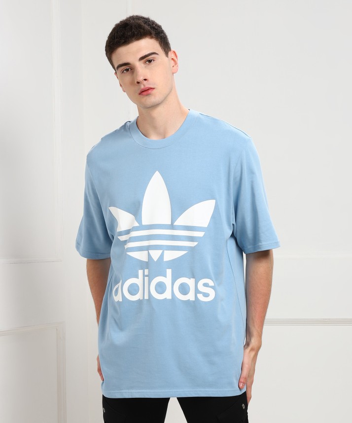 adidas originals light blue t shirt
