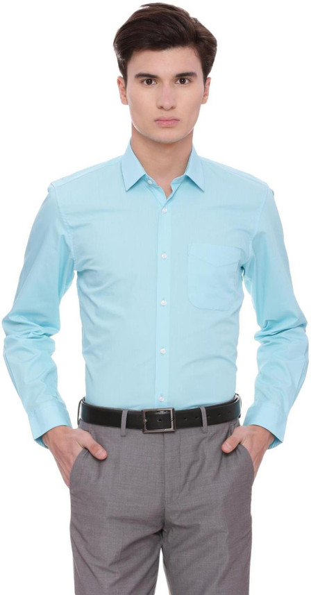Vijay Men Solid Formal Light Blue Shirt 