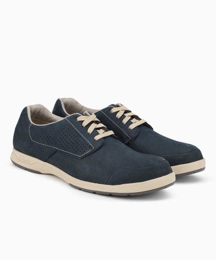 clarks navy casual shoes