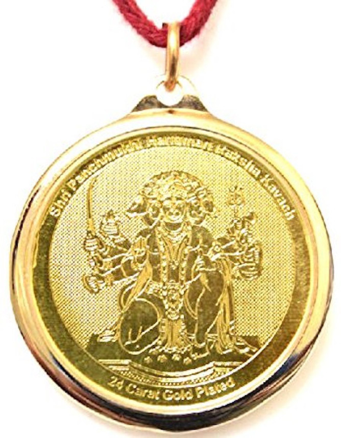 24k Gold Plated Panch Mukhi Hanuman 