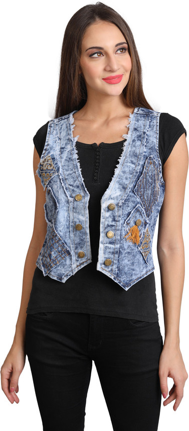 denim waistcoat womens india