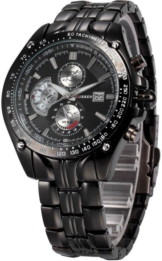 black water resistant watch