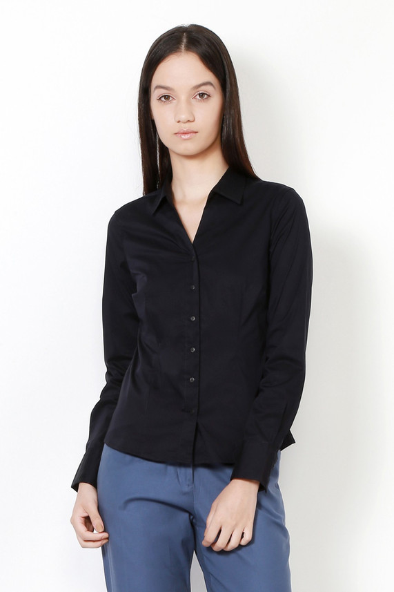 van heusen women's solid formal shirt