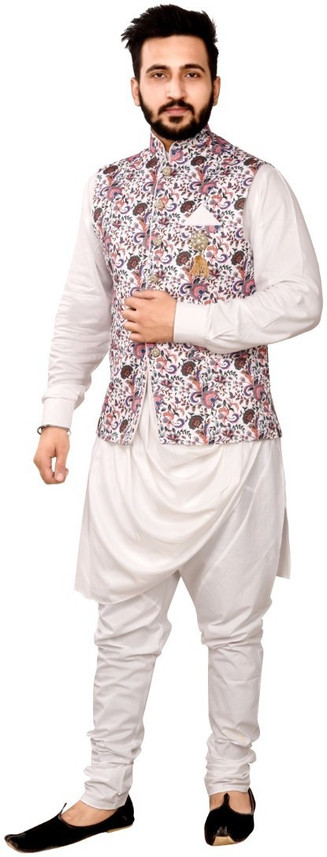 SG Men Kurta and Pyjama Set - Buy WHITE 