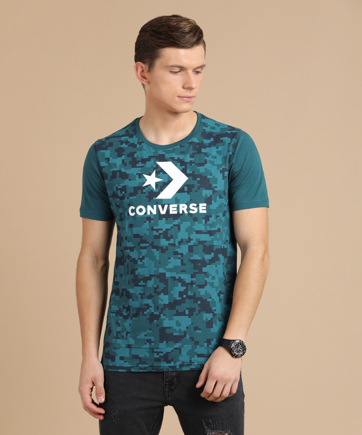 converse t shirt mens blue