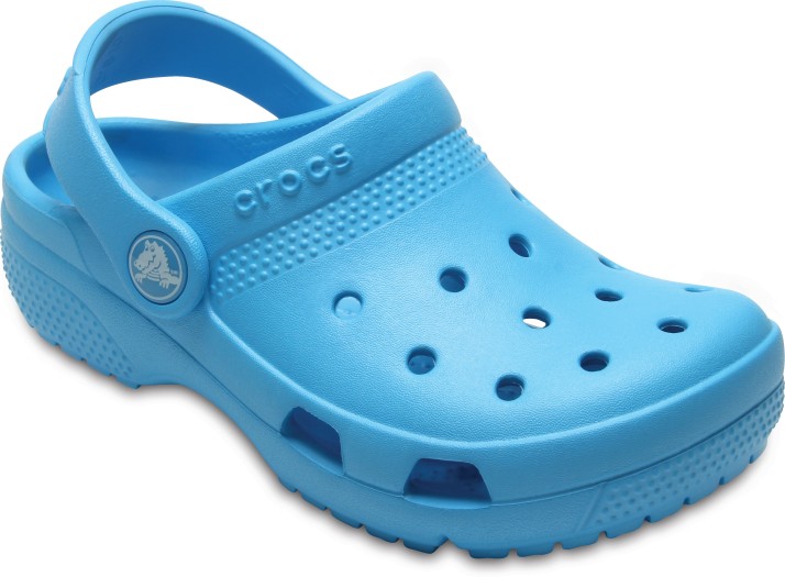 girls teal crocs