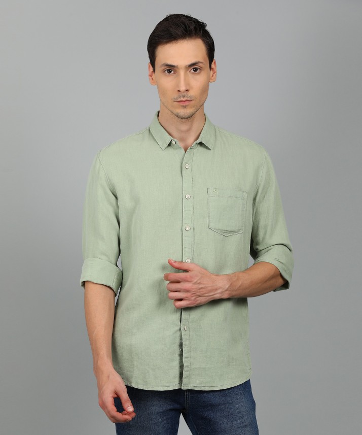 wrangler olive green shirt