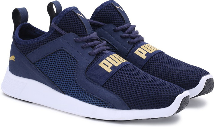 puma navy blue running shoes