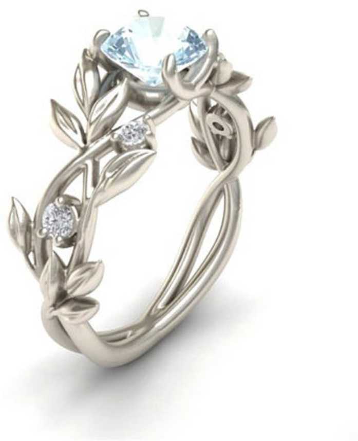 Daluci Silver Color Crystal Flower Vine Leaf Design Ring For Women Femme Ring Vintage Size 7 Stainless Steel Rhodium Plated Toe Ring Price In India Buy Daluci Silver Color Crystal
