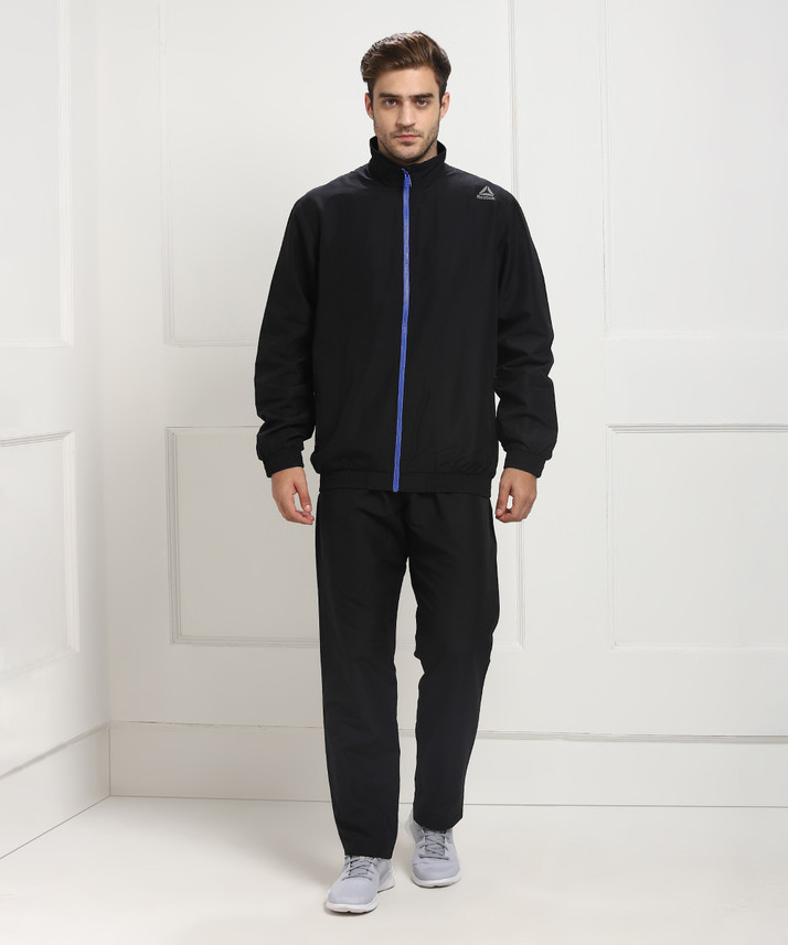 reebok solid men's track suit