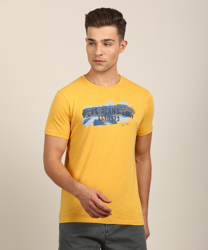 Pepe jeans yellow t shirt clearance