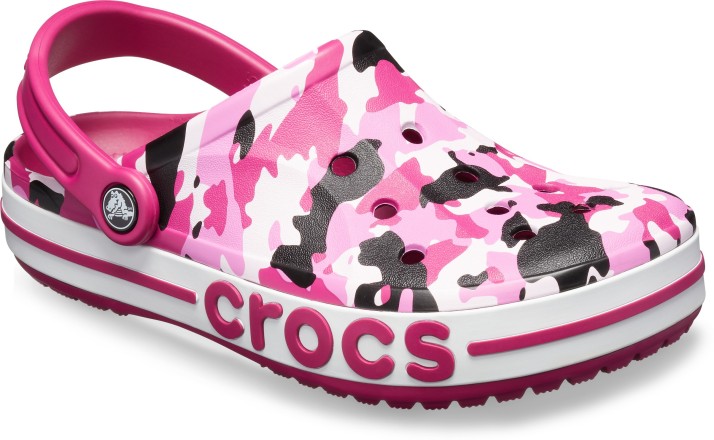 crocs camouflage pink