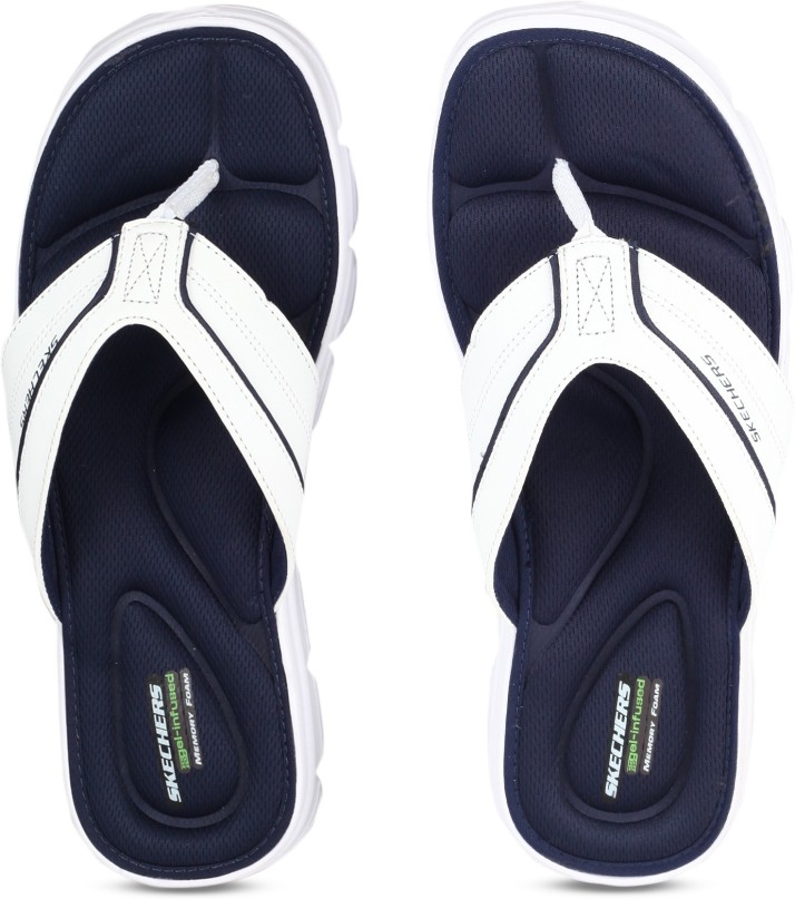 Skechers Slippers - Buy WHITE/NAVY 