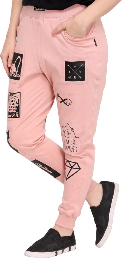pink track pants womens
