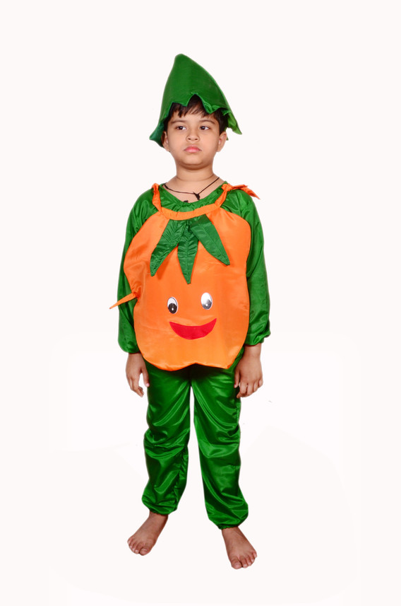 orange fancy dresses