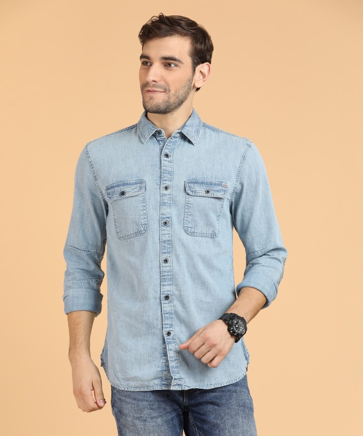 jack n jones denim shirts