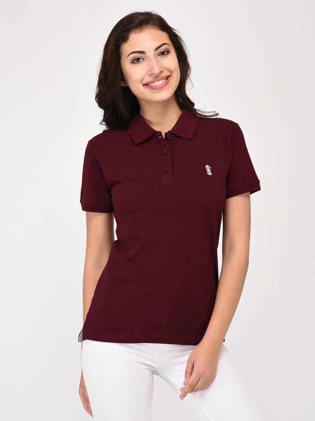maroon polo shirt for girls